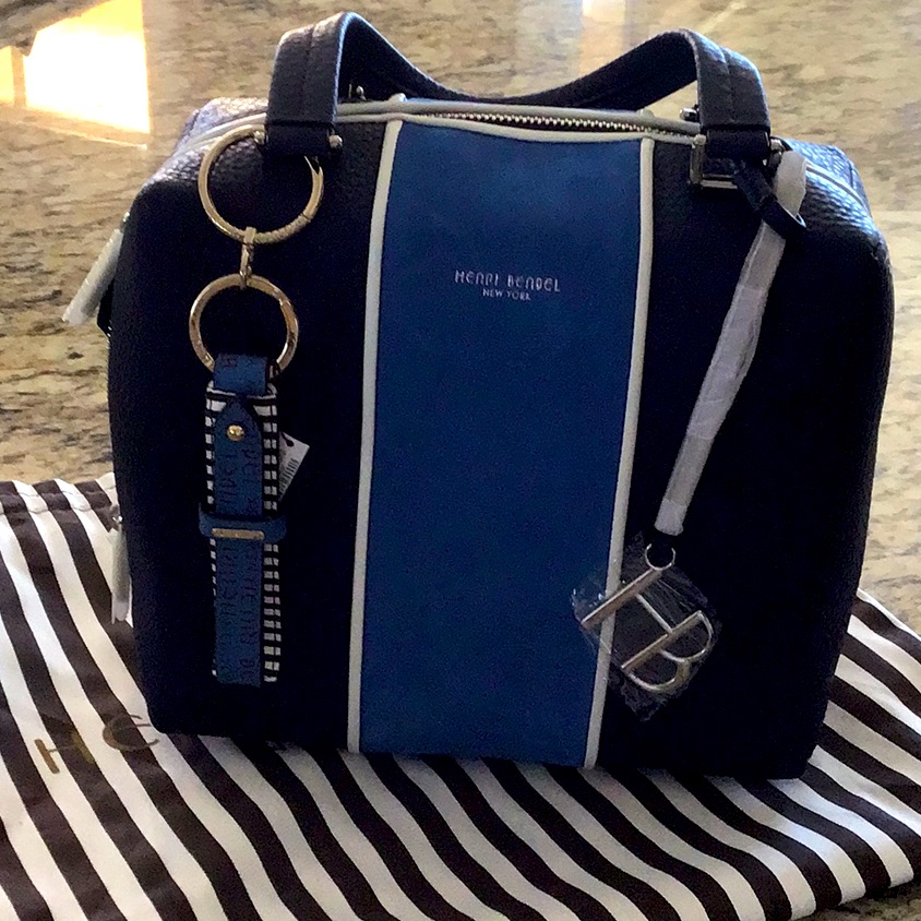 Henri Bendel 2 Tone Navy And Royal Blue Bag